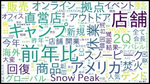 ※スノーピークの決算説明会のテキストマイニング